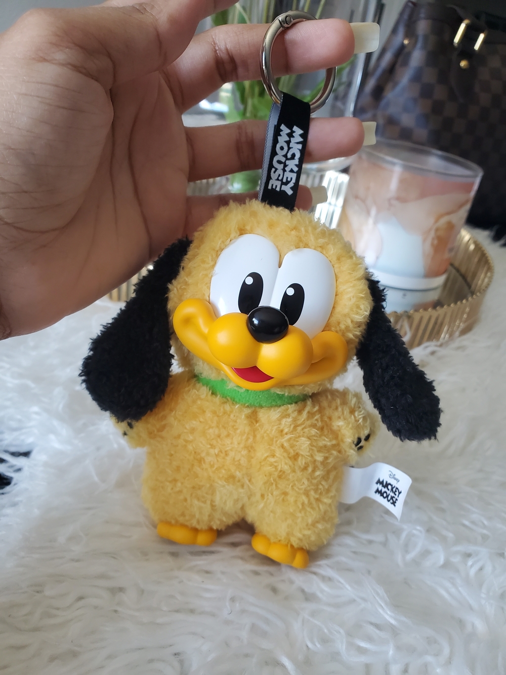 Mickey Mouse Pluto Dog Keychain- Yellow Original With Box